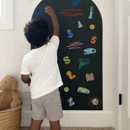 Black Magnetic Wall Arch Decal Bundle Kids Room Learning Play Board - thumbnail 4