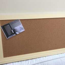 Hallway Organiser - Cork Pinboard With Shelf Handmade Wall Notice Board 100+ Frame Colours - thumbnail 2