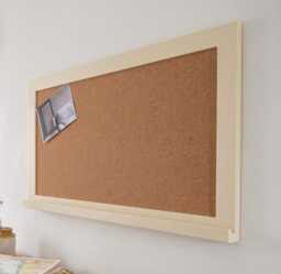 Hallway Organiser - Cork Pinboard With Shelf Handmade Wall Notice Board 100+ Frame Colours