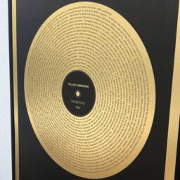 Personalised Gold Metallic Record Print Gift - Wedding Song Lyrics Day Birthday Golden Anniversary - thumbnail 3