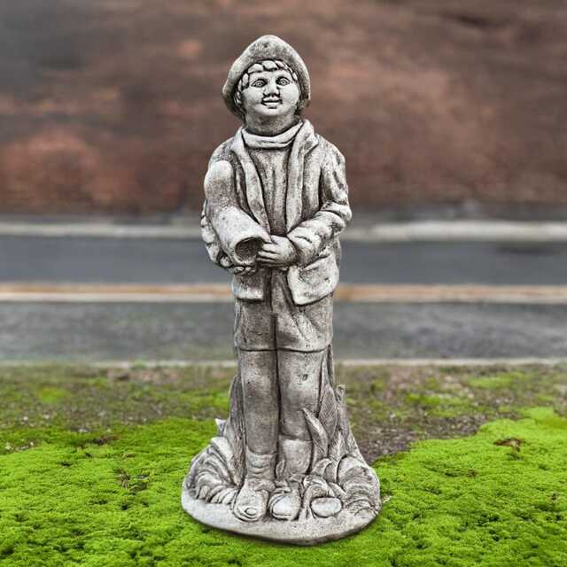 Large Farmer Figure Concrete Man Statue Stone Farm Ornament Handmade Cement Sculpture Outdoor Lawn Decoration Front Door Lover Gift - image 1