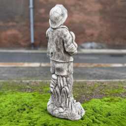 Large Farmer Figure Concrete Man Statue Stone Farm Ornament Handmade Cement Sculpture Outdoor Lawn Decoration Front Door Lover Gift - thumbnail 4