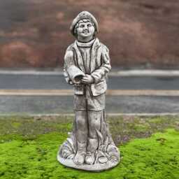 Large Farmer Figure Concrete Man Statue Stone Farm Ornament Handmade Cement Sculpture Outdoor Lawn Decoration Front Door Lover Gift - thumbnail 1