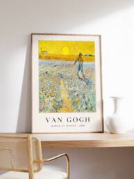 Van Gogh Art Print, Sower At Sunset, Poster, Famous Paintings Art, Floral Scenery & Nature A1/A2/A3/A4 - thumbnail 1