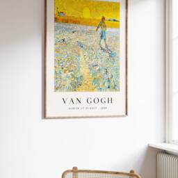 Van Gogh Art Print, Sower At Sunset, Poster, Famous Paintings Art, Floral Scenery & Nature A1/A2/A3/A4 - thumbnail 3