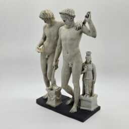 Castor & Pollux Statuette, Greek Mythology Figurine, Hellenistic Sculpture, Marble Ornament, Dioskouroi Statue, Gemini Gift Idea - thumbnail 3