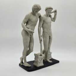 Castor & Pollux Statuette, Greek Mythology Figurine, Hellenistic Sculpture, Marble Ornament, Dioskouroi Statue, Gemini Gift Idea - thumbnail 2