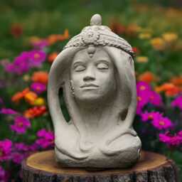 Unique Goddess Statue Garden Sculpture Outdoor Mythology Decor Cement Divine Figurine Spiritual Garden Ornament Goddes Lover Gift - thumbnail 3