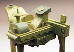 "Abstract Wooden Sculpture ""Outpost 908" - thumbnail 1