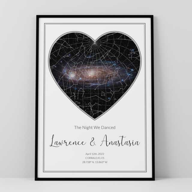 Personalised Star Map Prints - Custom Night Sky Wall Art - image 1