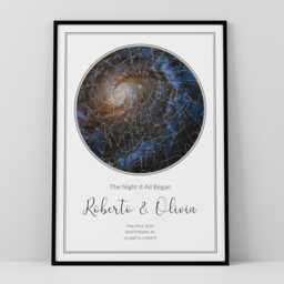 Personalised Star Map Prints - Custom Night Sky Wall Art - thumbnail 3