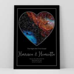 Personalised Star Map Prints - Custom Night Sky Wall Art - thumbnail 2