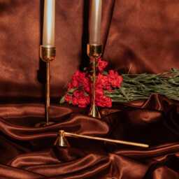 Brass Candlestick Set Of 3 Modern Taper Candle Holders, Wedding Decor - thumbnail 4