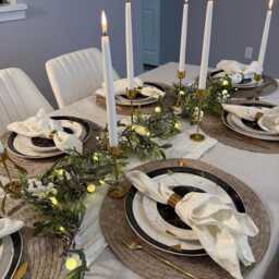 Brass Candlestick Set Of 3 Modern Taper Candle Holders, Wedding Decor - thumbnail 2