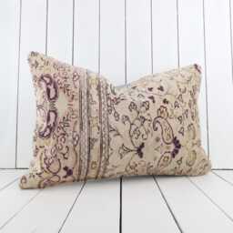 Vintage Turkish Kilim Pillow Cover, 16x24 Ethnic Cushion, Handmade Anatolian Design - thumbnail 3