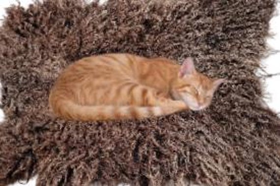 Felted Hebridean Fleece Rug, Cruelty-Free Vegan Sheepskin - image 1