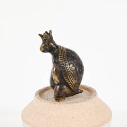Bronze King Turtle Figurine, 2.8 - thumbnail 3