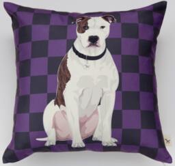 Pittbull Pillow - White - thumbnail 1