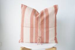 Brown Tribal Hemp Hand Woven Natural Dye Color Hmong Lumbar Pillow Cover - thumbnail 1