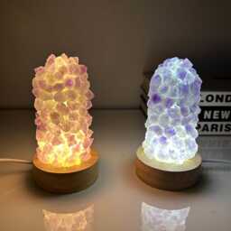 Natural Crystal Usb Night Light Indoor Small Home Decoration Meditation Energy Healing Lamp/Warm Or Cool Lighting Colour - thumbnail 3