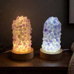 Natural Crystal Usb Night Light Indoor Small Home Decoration Meditation Energy Healing Lamp/Warm Or Cool Lighting Colour - thumbnail 2