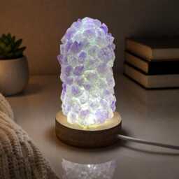 Natural Crystal Usb Night Light Indoor Small Home Decoration Meditation Energy Healing Lamp/Warm Or Cool Lighting Colour - thumbnail 4