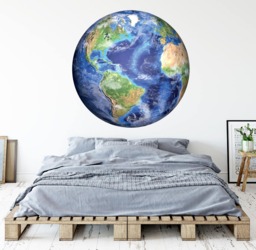 Earth Wall Decal - Planet Art Bedroom Vinyl