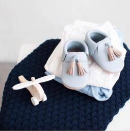 Chunky Knit Blanket, Blue Wool Home Decor, Scandi Nursery, Baby Boy Photo Prop, Throw Shower, New Mom, Shower - thumbnail 1