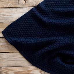 Chunky Knit Blanket, Blue Wool Home Decor, Scandi Nursery, Baby Boy Photo Prop, Throw Shower, New Mom, Shower - thumbnail 3