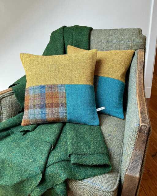Henrietta Harris Tweed Patchwork Cushion - image 1