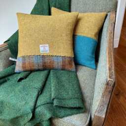 Henrietta Harris Tweed Patchwork Cushion - thumbnail 3