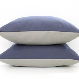 Denim Blue & Light Grey Decorative Pillow Covers, All Sizes, Home Gifts For You - thumbnail 2