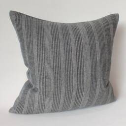 Sliver Grey Cream Striped Pillow Throw Pillows Ethnic Accent Boho Chic Sofa-Cushions Bedroom-Pillows - thumbnail 3