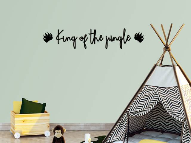 King Of The Jungle Wall Art Wording With Claw Prints - image 1