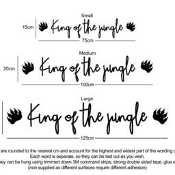 King Of The Jungle Wall Art Wording With Claw Prints - thumbnail 3