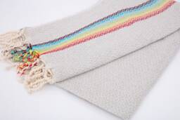 Cotton Hammam Beach Towel Gray Turkish Peshtemal, Sand Free
