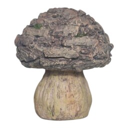 Resin Wood-Effect Mushroom Garden Decoration Ornament - thumbnail 2