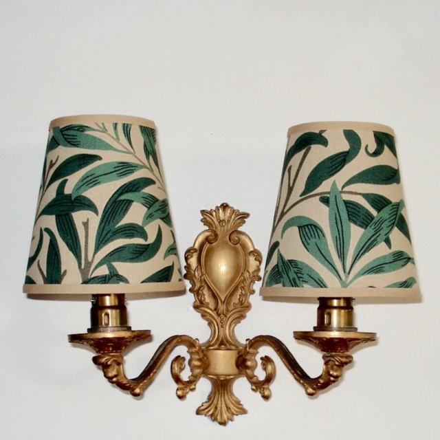 William Morris Willow Bough - Small Handmade Candle Clip Lampshade For Wall Lights/Chandeliers - image 1