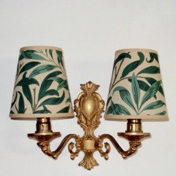 William Morris Willow Bough - Small Handmade Candle Clip Lampshade For Wall Lights/Chandeliers - thumbnail 1