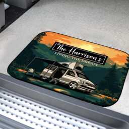 Personalised Pop-Top Campervan Door Mat - Indoor Motorhome Accessories 44cm X 32cm Oc02 - thumbnail 3