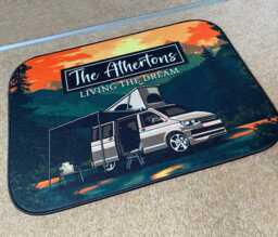 Personalised Pop-Top Campervan Door Mat - Indoor Motorhome Accessories 44cm X 32cm Oc02 - thumbnail 1