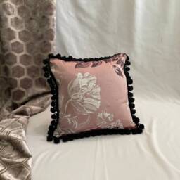 "Purple Cut Velvet Pillow Cover 10"" X 16" - thumbnail 2