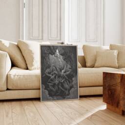 Dore Inferno Print, Mouth Of Hell Poster, Rebel Angels Gothic Halloween Wall Decor, Dark Academia Art, Digital Printable Gift - thumbnail 3