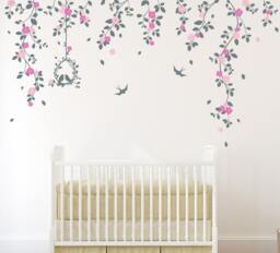 Vinyl Art Tree Branch With Birds Baby Room Designs Wall Sticker Decals Home Decor By Decalisland-Tree & Wall Decal Sd 029 - thumbnail 1