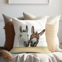 Personalised Donkey Cushion - Mothers Day Gift For Her Homeware Donkeys - thumbnail 2