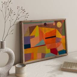 Paul Klee Colorful Abstract Fine Art Print, Joyful Mountain Landscape, Bauhaus Poster, Modern Wall Art, Geometric Canvas, Office Home Decor - thumbnail 3