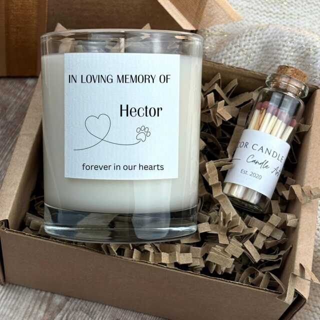 Personalised Pet Memorial Candle, Remembrance Loss Gift - image 1