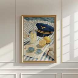 Nautical Summer Poster, Coastal Still Life Print, Beach Wall Art - thumbnail 4