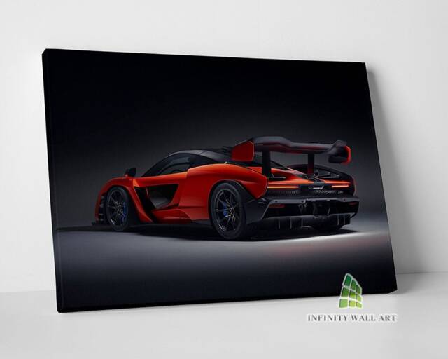 Red Mclaren Canvas Art Print Picture Racing Super Sports Cars Framed Wall Decor -E369 - image 1