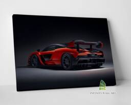Red Mclaren Canvas Art Print Picture Racing Super Sports Cars Framed Wall Decor -E369 - thumbnail 1